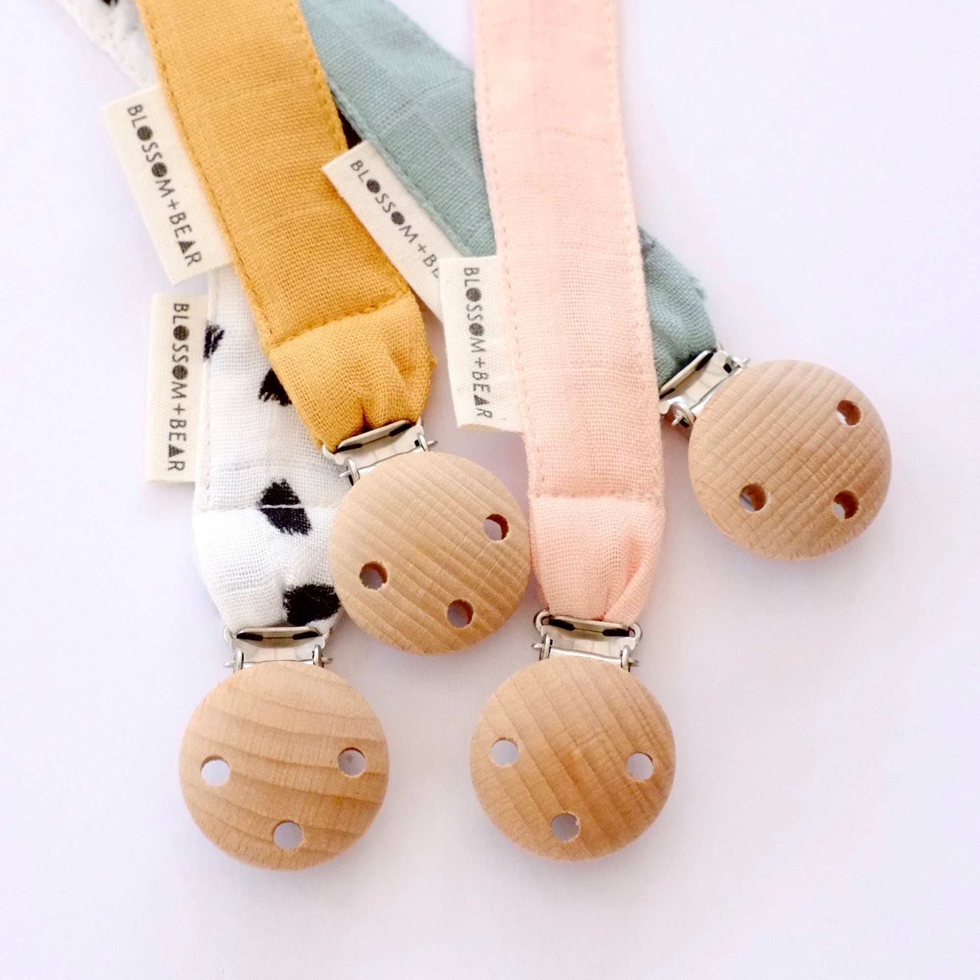 A collection of fabric dummy clips