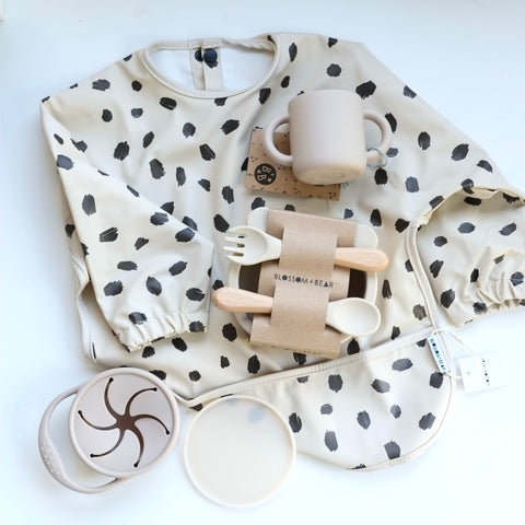 Blush 'CUB' Silicone Suction Bowl and Cutlery  set