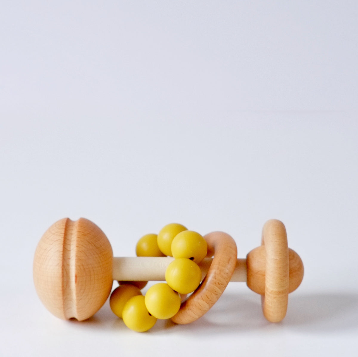 Wooden and Silicone baby rattle - Blossom&Bear