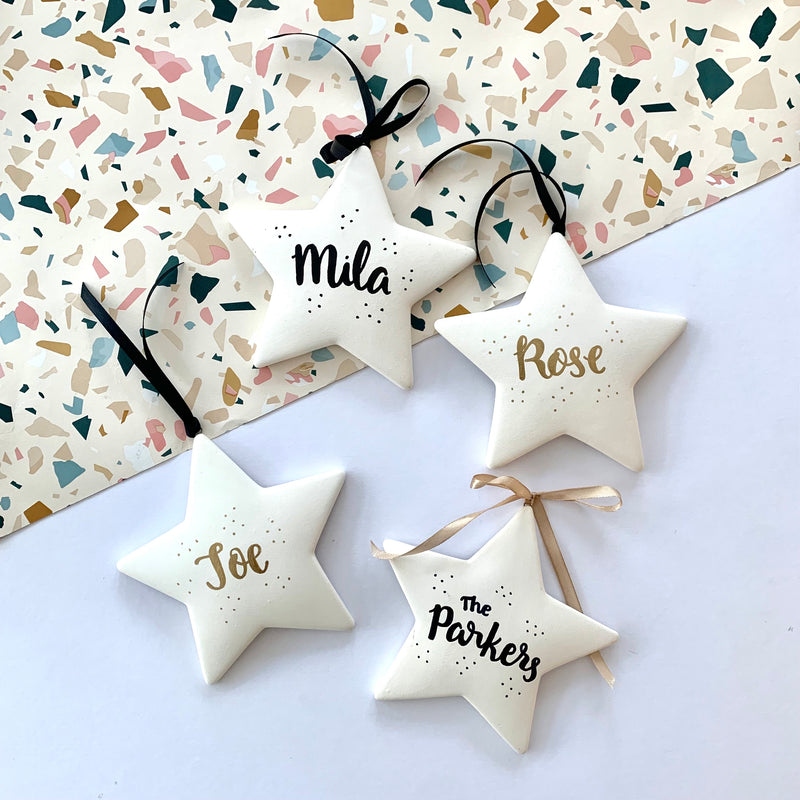 Personalised Star Decorations