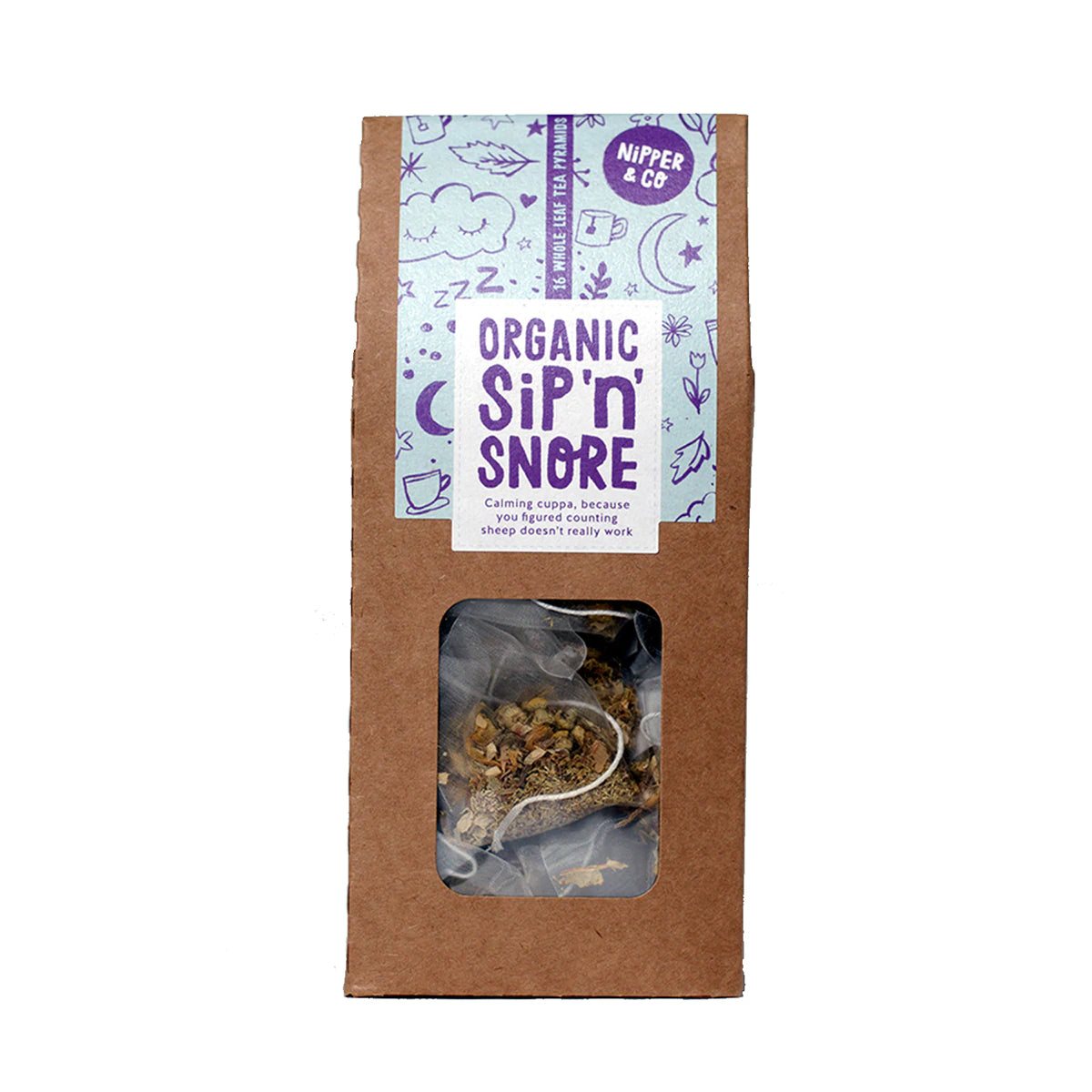 'Sip and Snore' Organic Tea for new mums by Nipper and Co