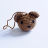 Crochet hanging acorn rattle